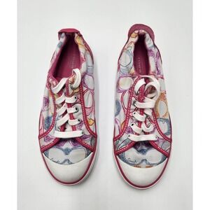 COACH Barrett Signature C Sneakers in Pink Multi Women's Size 9B